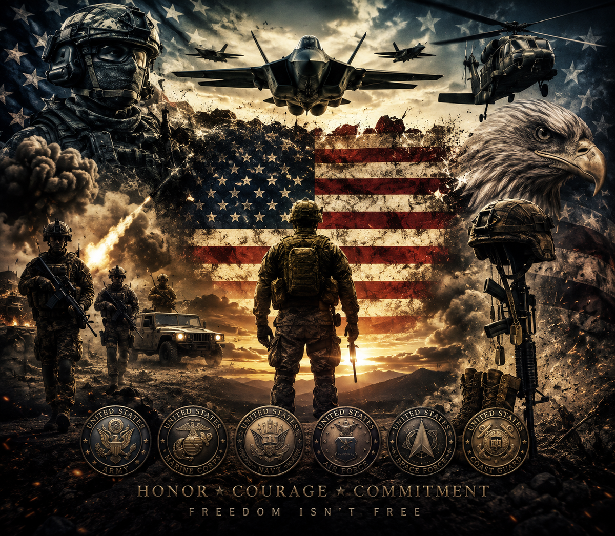 Honor, Courage Commitment  - Tumbler