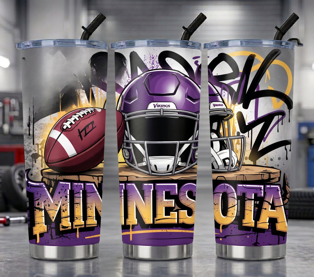 Graffiti Minnesota Vikings - Tumbler