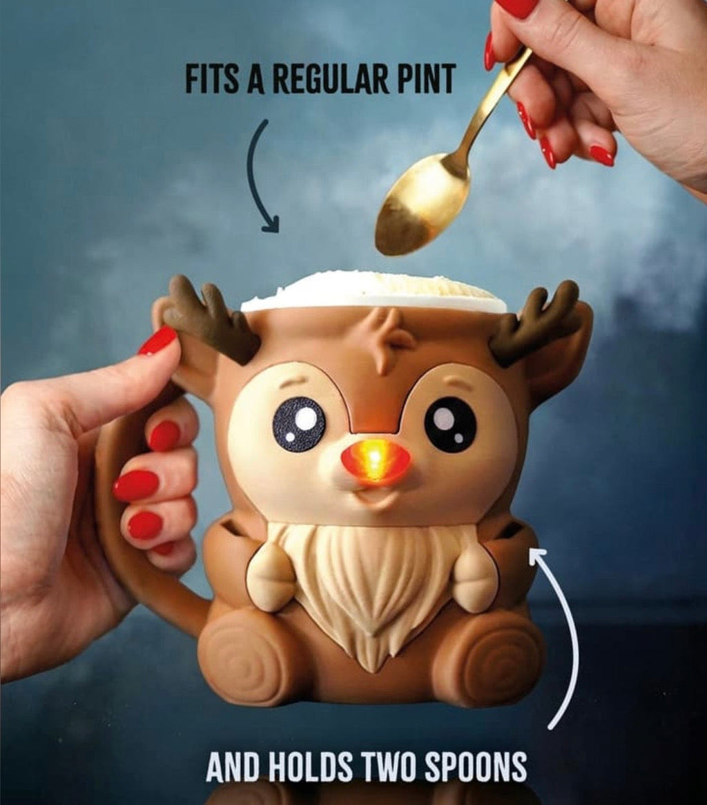 Rudy The Reindeer - Pint size ice cream holder