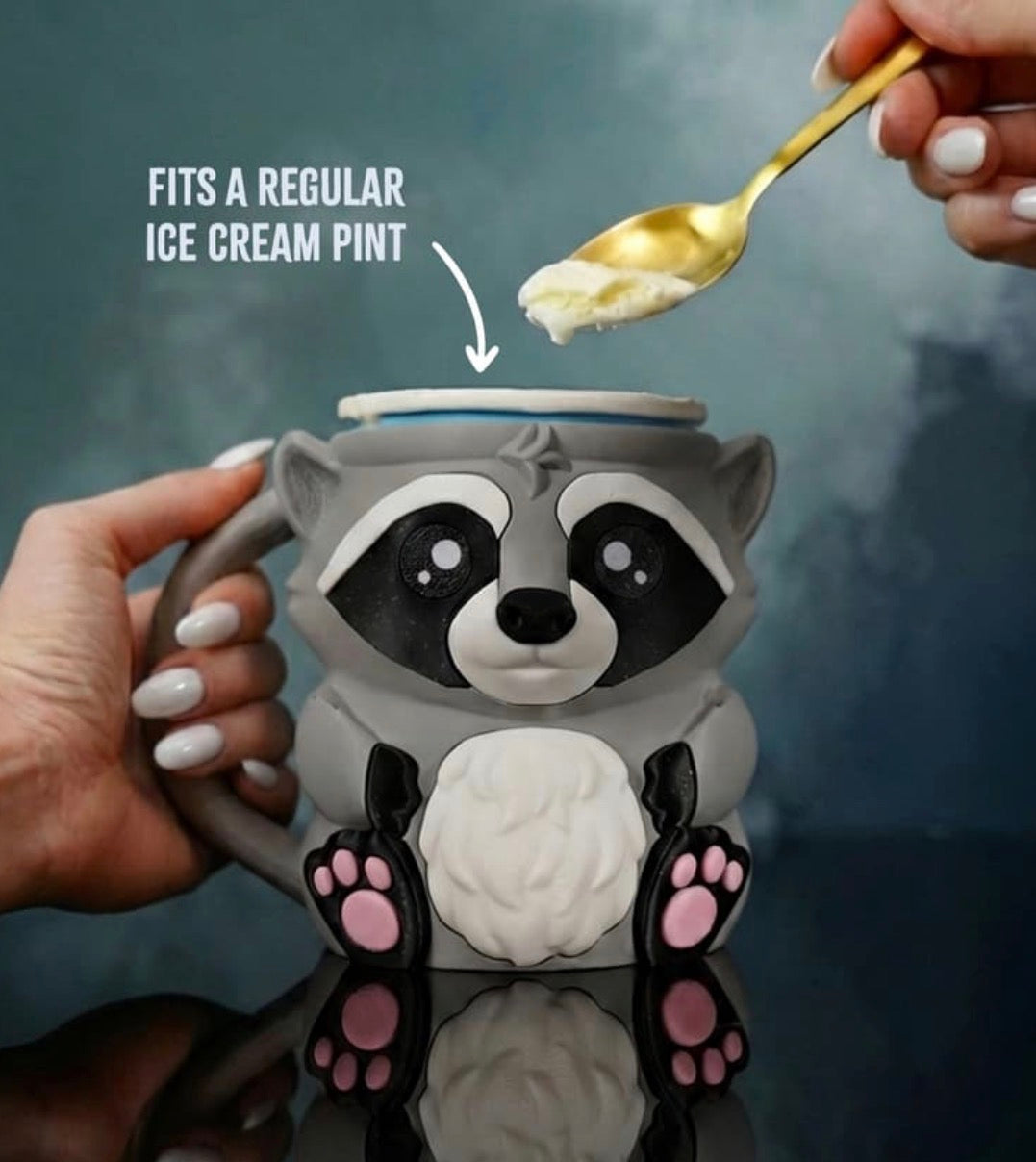 Rocky the Raccoon - The Paw Pints -ice cream holder