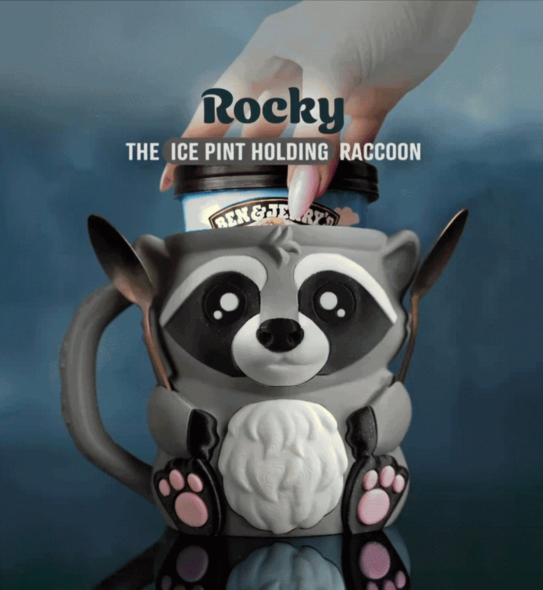 Rocky the Raccoon - The Paw Pints -ice cream holder