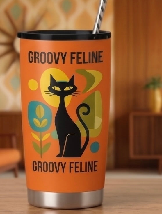 Groovy Feline - 20 oz Tumbler