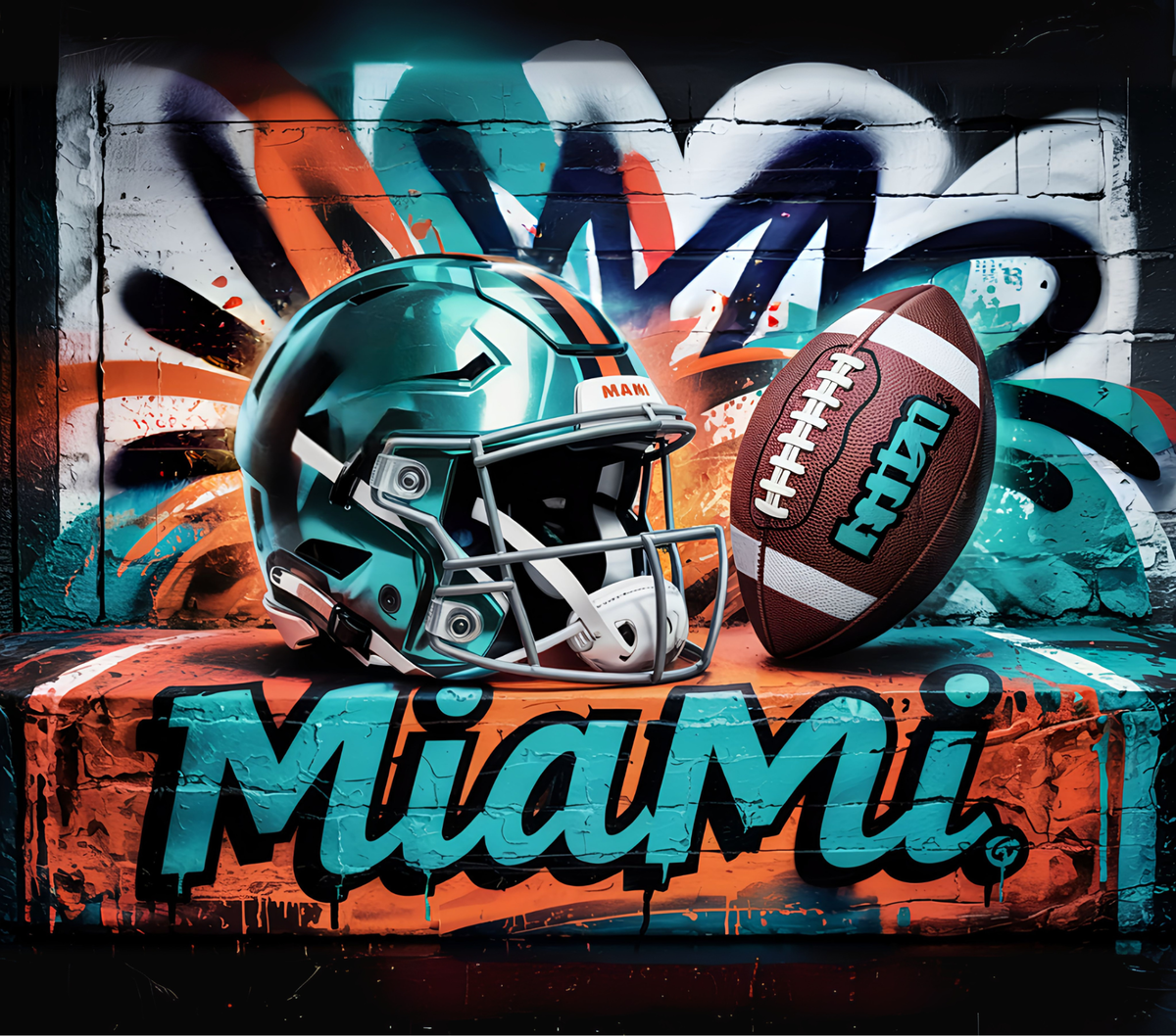 Graffiti Miami Dolphines - Tumbler