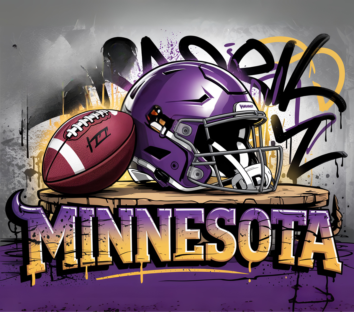 Graffiti Minnesota Vikings - Tumbler