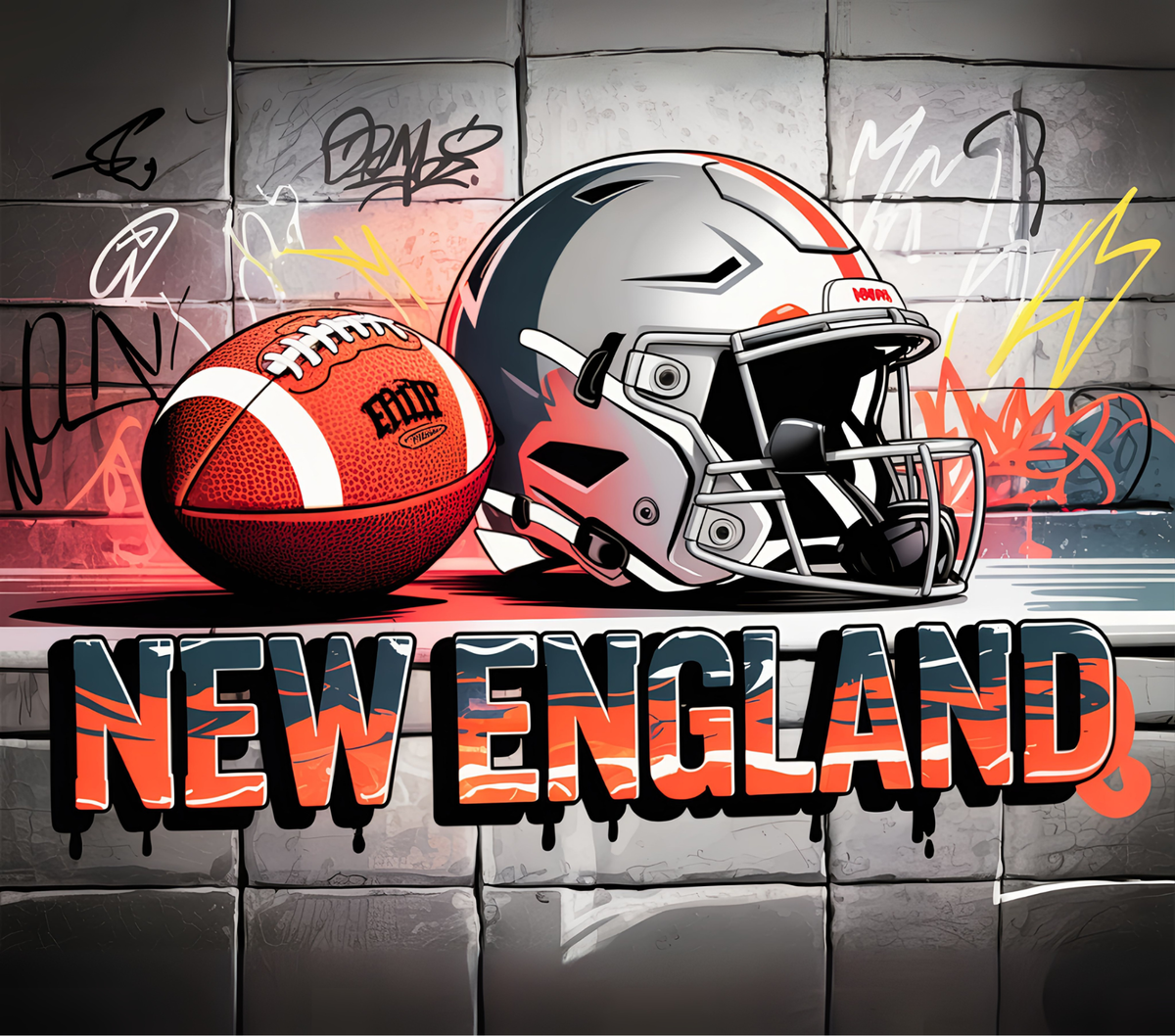 Graffiti New England Patriots - Tumbler